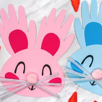 handprint bunny craft for kids