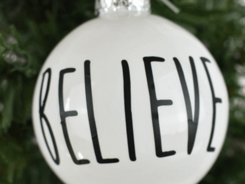 DIY Rae Dunn Inspired Christmas Ornaments