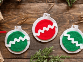 Felt and glue Christmas ornaments - 1 of 50 easy Christmas crafts for adults