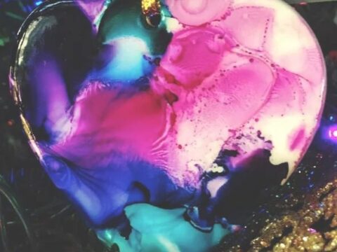 A FIre finished alcohol ink ornament - 1 of 50 Fabulous Christmas Crafts for Adults