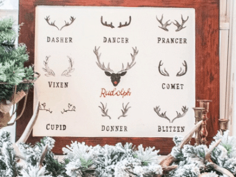 Reindeer Christmas Sign