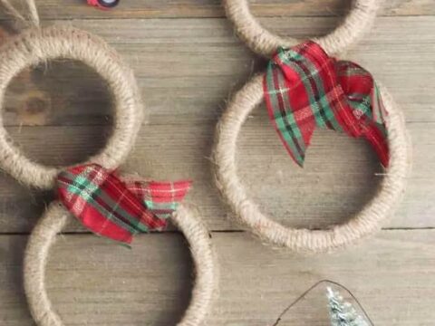 Mason Jar Lids Snowman Ornaments
