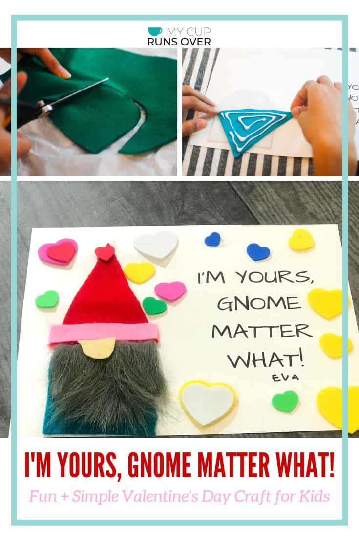 I'm Yours Gnome Matter What pin with 3 images of the craft