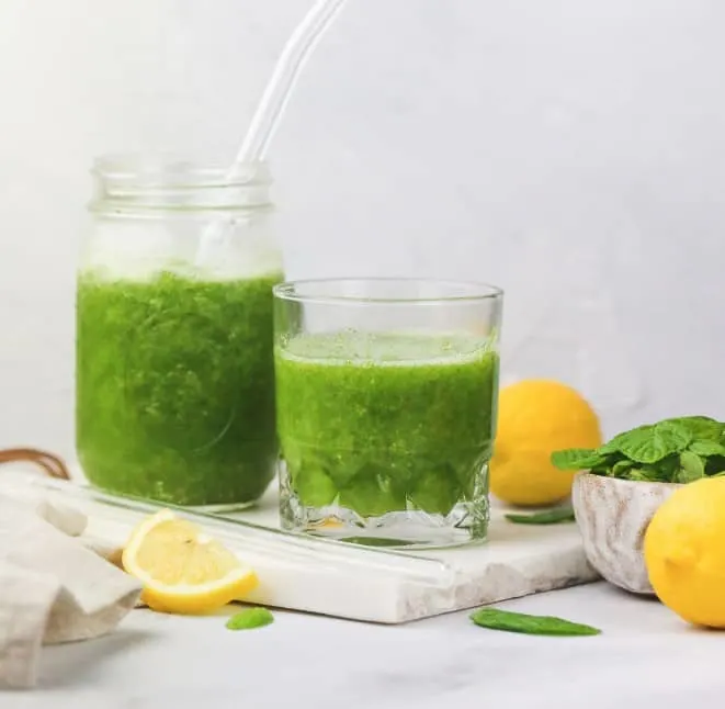 Cleansing recipes - mint lemonade