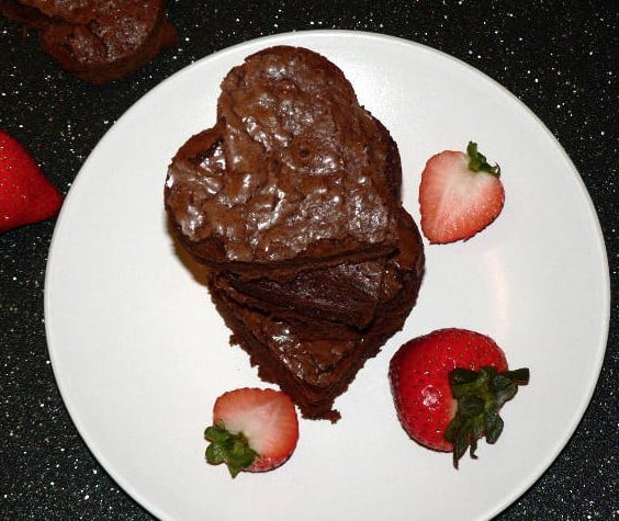 Easy Valentine’s Day Heart Shaped Brownies