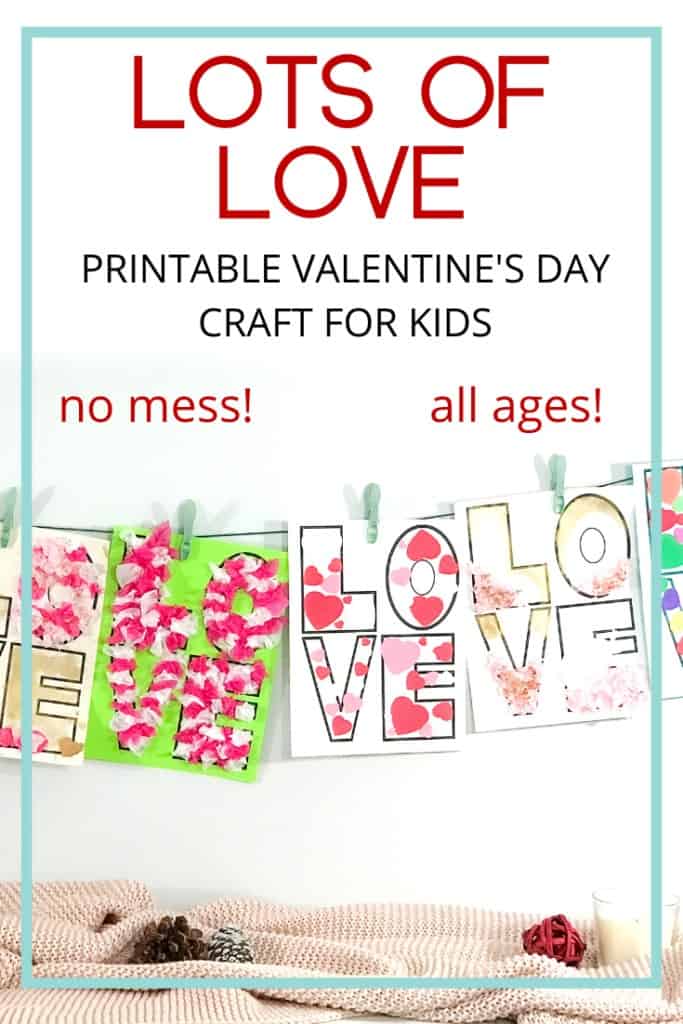 Lots of Love Printable Valentine's Day Craft for Kids