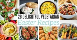 26 Mediterranean-inspired Vegetarian Easter recipes- lentil patties, stuffed aubergines, roasted carrots, poached egg, lasagna, hummus