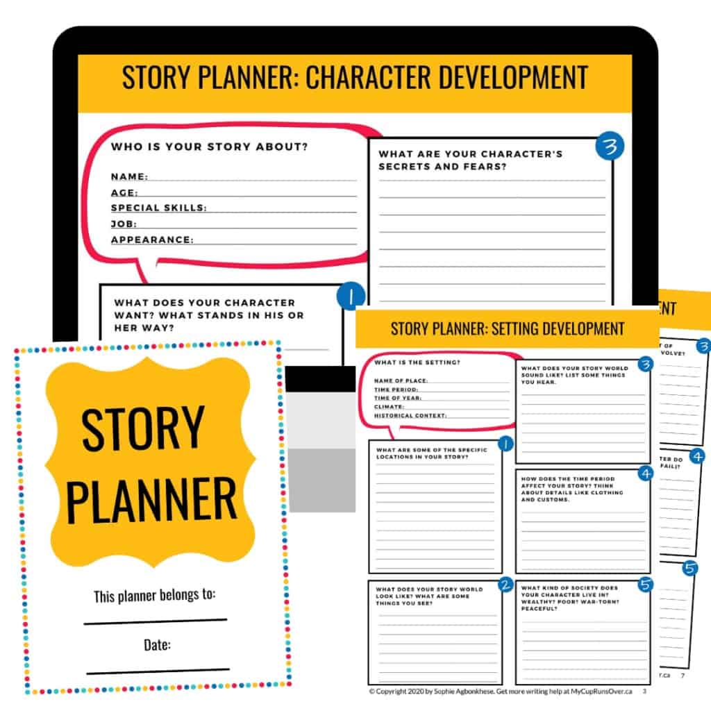 subscribe to our emails to receive our free story planner template for kids