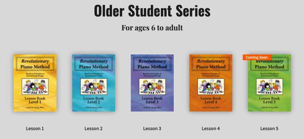 The older student series is designed for piano students ages 6 and up