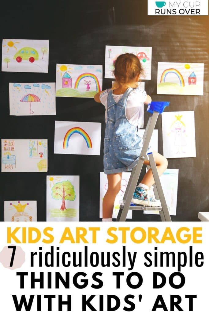 Kids Art Storage: 7 Ridiculously Simple Things to do with kids art