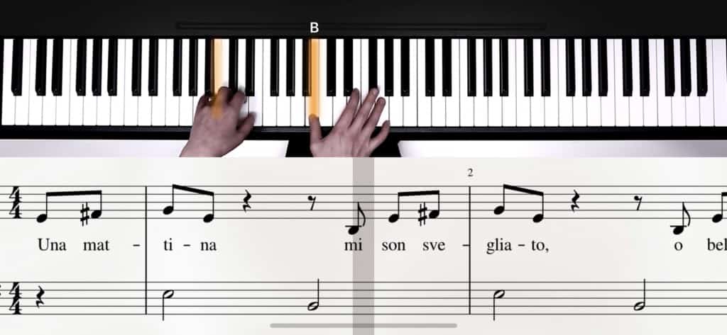 flowkey online piano lessons interface