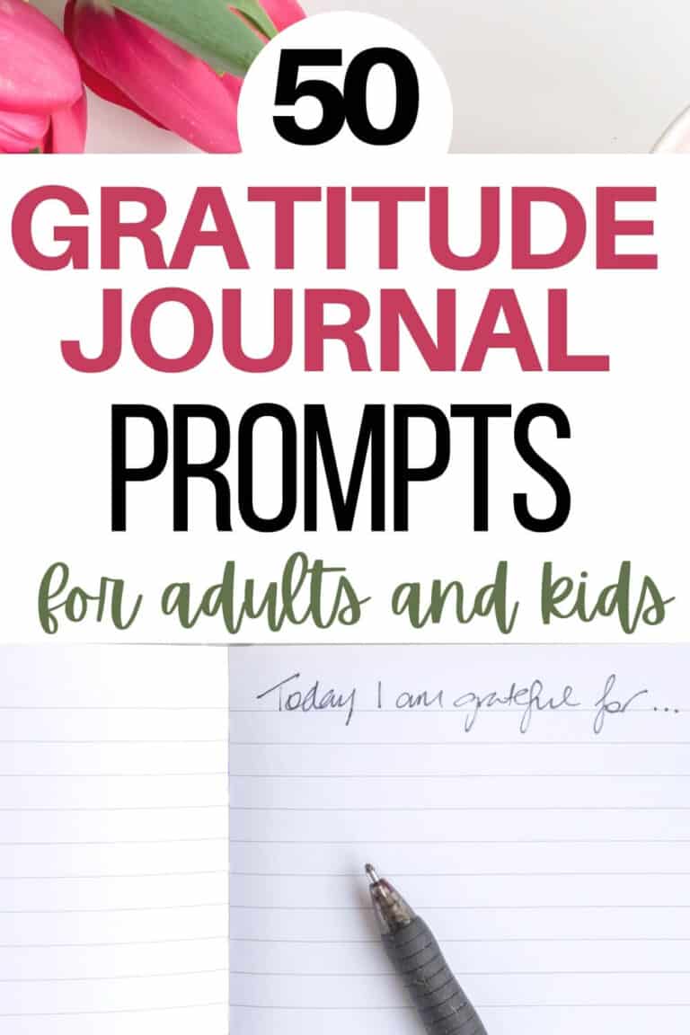 50 Gratitude Journal Prompts for Adults and Kids + Free Printable