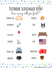 22 Neighborhood Scavenger Hunts - Free Printable Scavenger Hunts for Kids