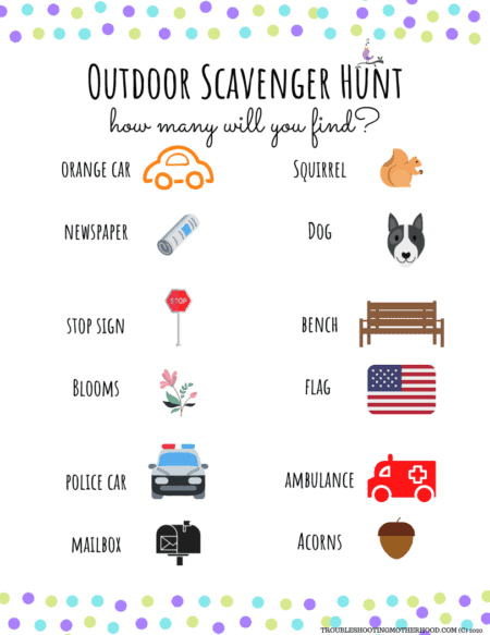 22 Neighborhood Scavenger Hunts - Free Printable Scavenger Hunts for Kids