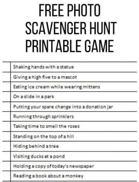 22 Neighborhood Scavenger Hunts - Free Printable Scavenger Hunts For Kids