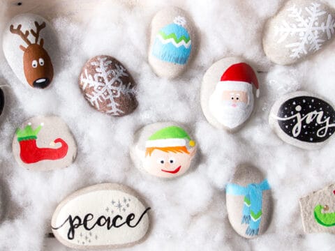 Image for Festive Christmas Rock Painting