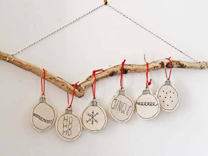 Image for Monochrome Handmade Felt Christmas Ornaments