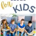 online book clubs for kids | 4 kids sit in a living room reading books