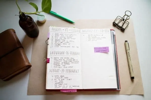 A bullet journal can be used as a planner, or you can keep a planner nearby while you journal so you don't get distracted by your to-do lists