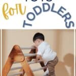 Best Climb Toys for Toddlers - a toddler climbs a little ladder