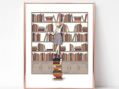 Image for &nbsp;Semi-Personalized Book Art Print