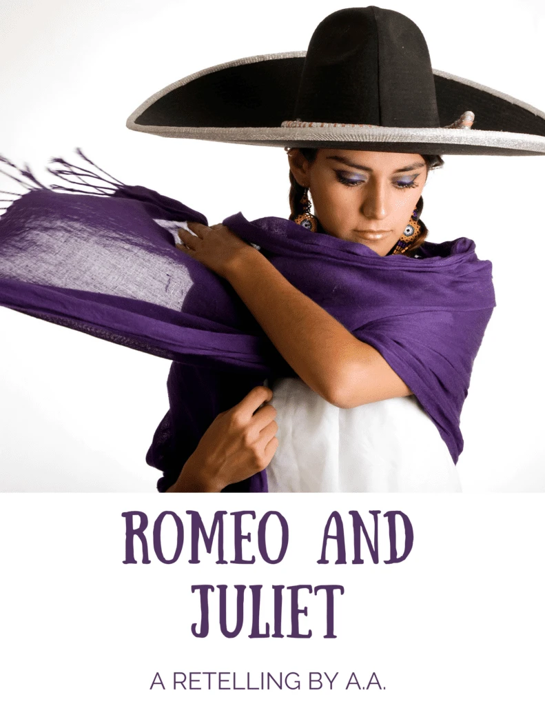 The cover of a Romeo and Juliet story designed by my daughter