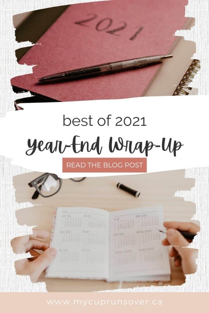 2021 Year End Wrap-Up - two images of a 2021 Planner