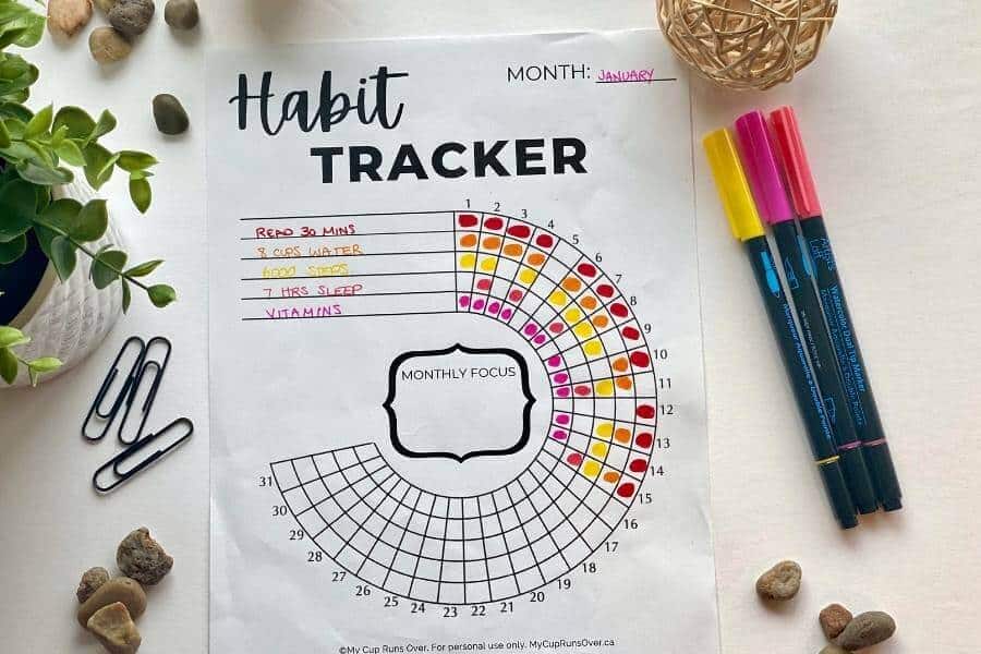 November bullet journal ideas - habit tracker