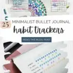 25 minimalist bullet journal habit trackers