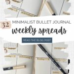 minimalist bullet journal weekly spread ideas