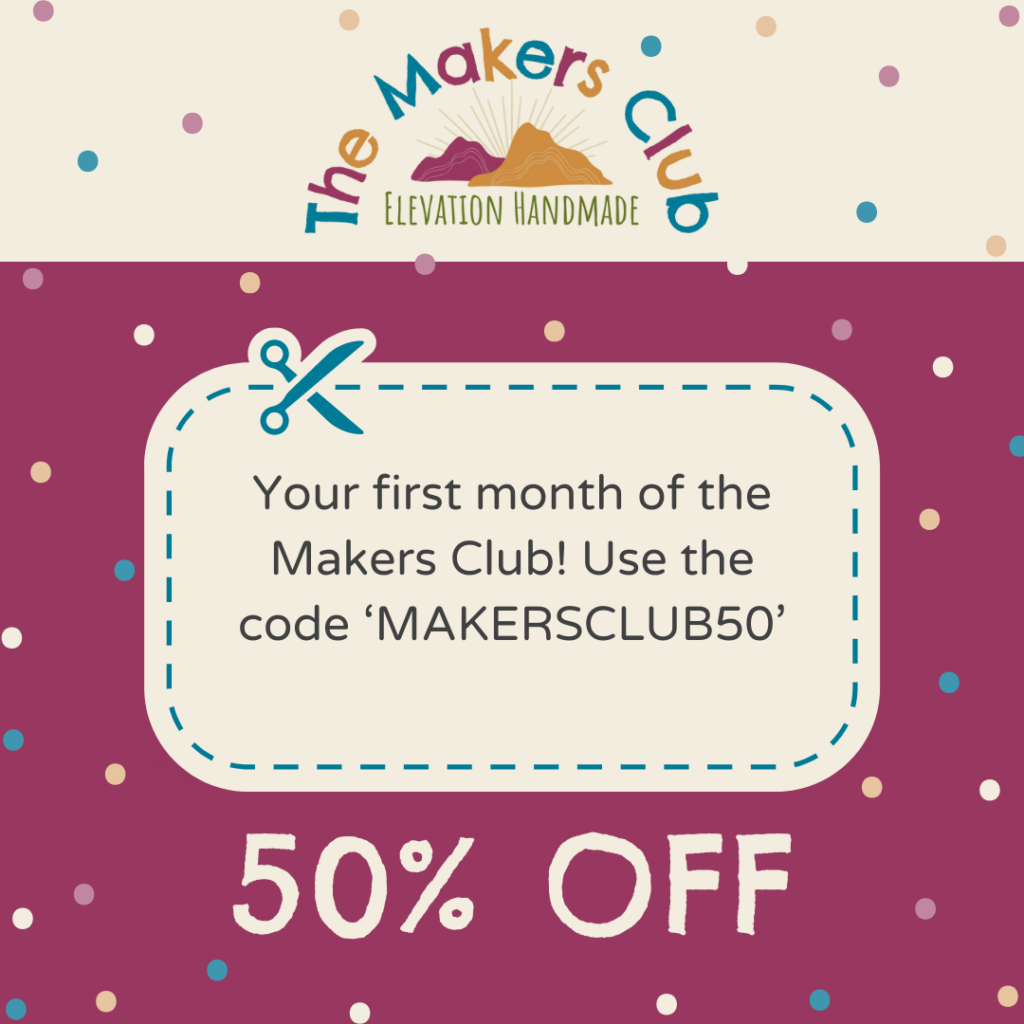 coupon for 50% off your first month of The Maker's Club