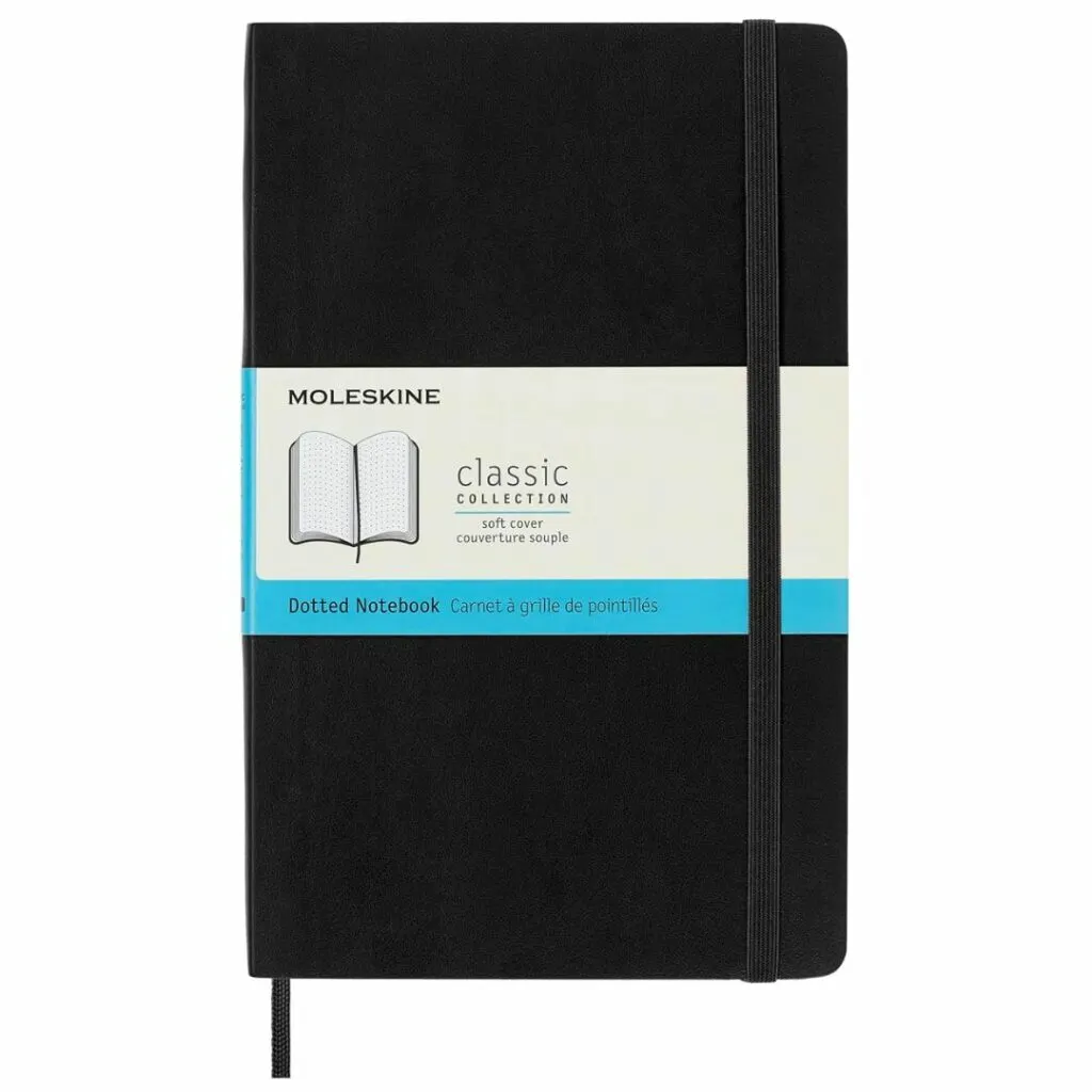 Black dotted notebook